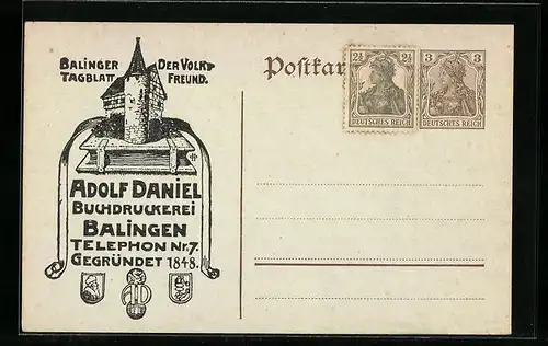 AK Balingen, Adolf Daniel Buchdruckerei