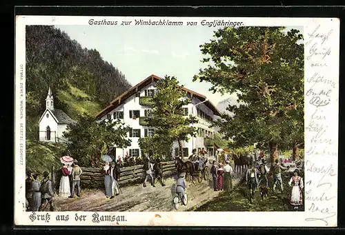 AK Ramsau, Gasthaus zur Wimbachklamm v. Engljähringer