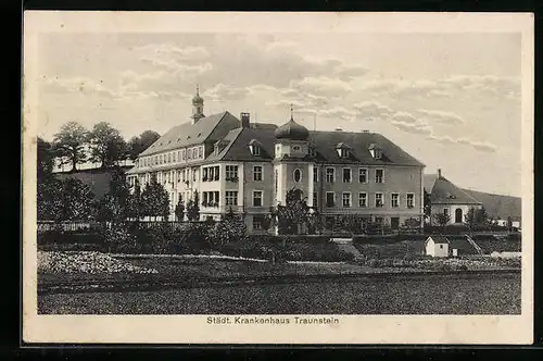 AK Traunstein, Blick zum Städt. Krankenhaus