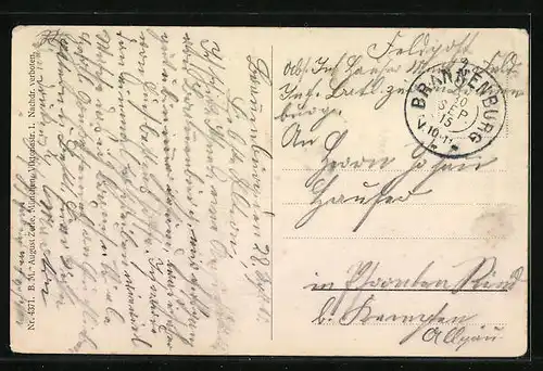 AK Brannenburg, Ortspartie mit Ramboldplatte, Villen