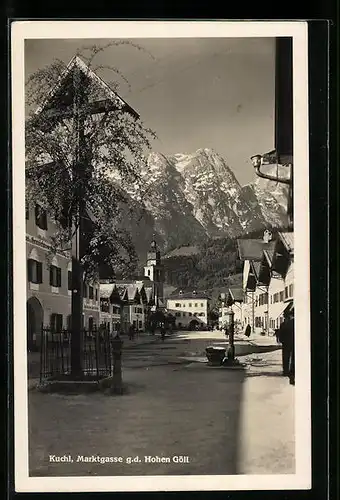 AK Kuchl, Marktgasse g. d. Hohen Göll