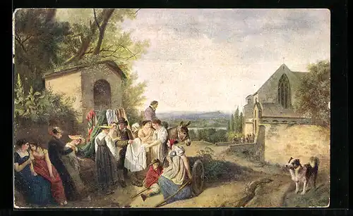 Künstler-AK Adam-W. Toepffer, Der Strassenhändler, Pro Juventute