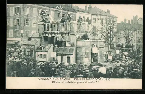 AK Chalon-sur-Saone, Fêtes du Carnaval 1927, Fasching