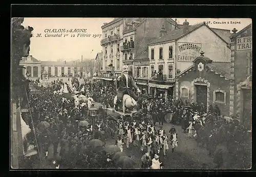 AK Chalon-s-Saone, S. M. Carnaval 1907, Fasching