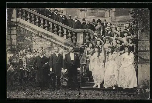 AK Chalon-sur-Saone, Carnaval 1912, Reception des Reines a la Sous-Prefecture, Fasching