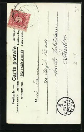 Lithographie La Poste en Portugal, Esel