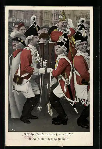 AK Köln, Kölsche Funke rut-wiess vun 1823 im Rosenmontagszug