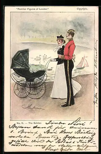 Künstler-AK Familiar Figures of London, The Soldier