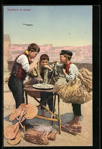 AK Neapel / Napoli, Venditori di scope