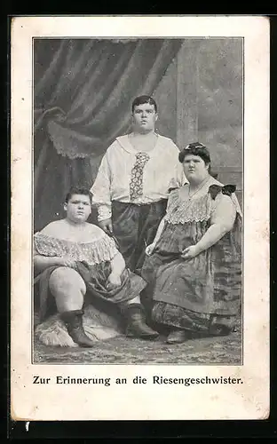 AK Zur Erinnerung an die Riesengeschwister