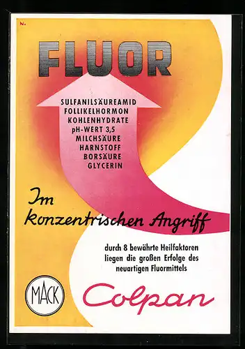 AK Reklame für Fluormittel Colpan