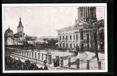 AK Mitau, Die deutsche Kommandantur im Winter