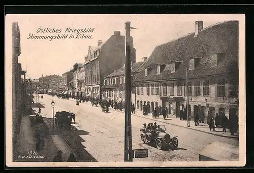 AK Libau, Strassenpartie im Sonnenschein