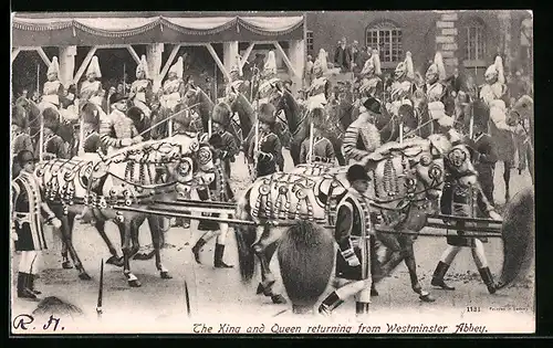 AK London, The King and Queen returning from Westminster Abbey