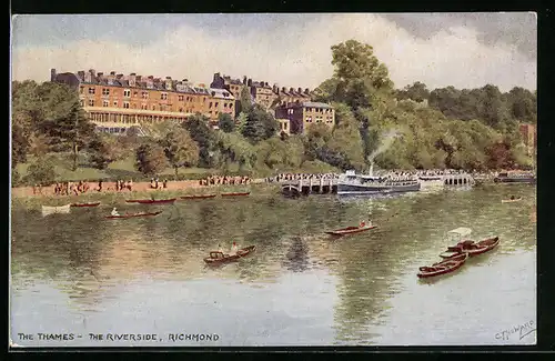 Künstler-AK Richmond, The Thames, The Riverside