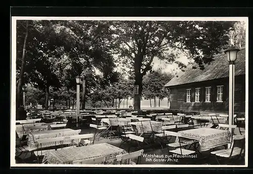 AK Berlin-Wannsee, Wirtshaus zur Pfaueninsel, Inh. Gustav Prinz