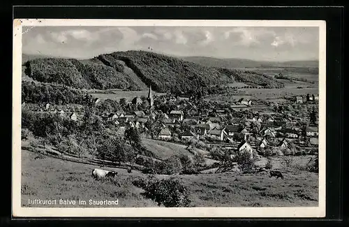 AK Balve im Sauerland, Ortsansicht mit Umgebung