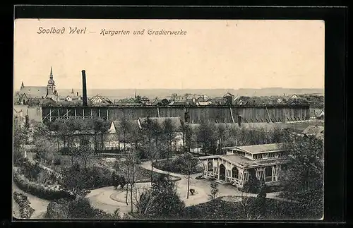 AK Soolbad Werl, Kurgarten und Gradierwerke