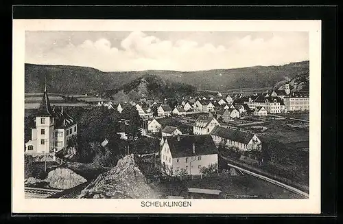 AK Schelklingen, Ortsansicht mit Kirche