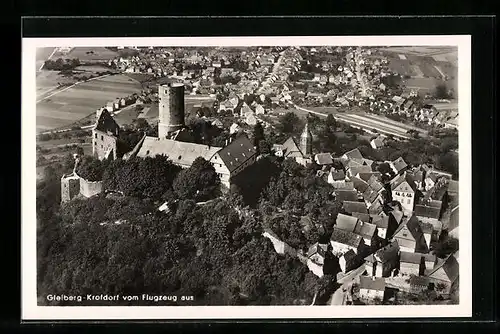 AK Gleiberg-Krofdorf, Ortsansicht vom Flugzeug aus