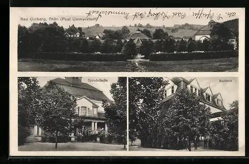 AK Bad Colberg /Thür., Sprudelhalle, Kurhaus, Ortsansicht