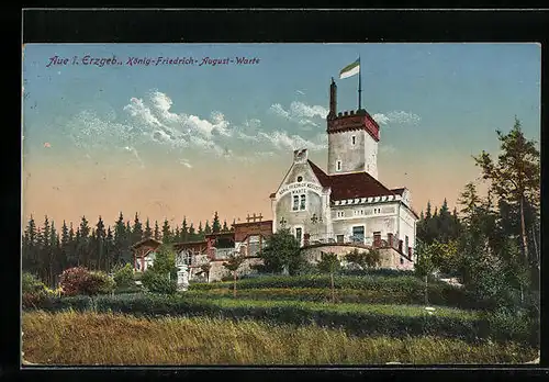 AK Aue i. Erzgeb., Ansicht von der König-Friedrich-August-Warte