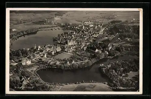 AK Waldsee /Wttbg., Ortsansicht vom Flugzeug aus