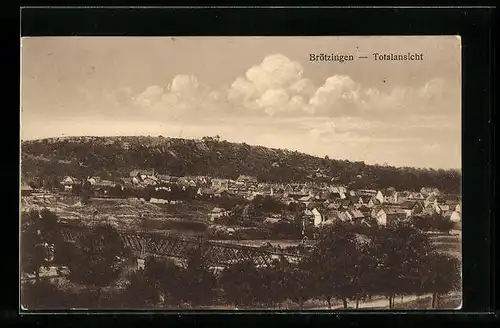 AK Brötzingen, Totalansicht des Ortes