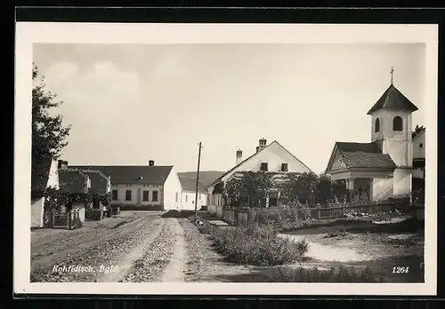 AK Kohfidisch, Strassenpartie mit Kirche