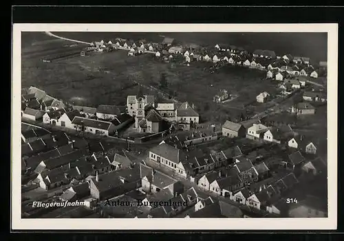 AK Antau, Fliegeraufnahme des Ortes