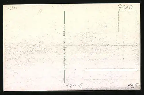 AK Plochingen, Wirbelsturm-Verheerungen 1913, Ortspartie, Unwetter