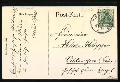 AK Kirchheim-Teck i. Wittbg., 50 jährigesBestehen der Höheren Handelsschule 1862-1912