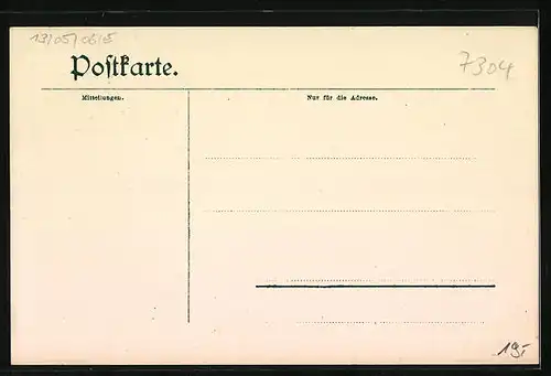 AK Ruith, Handlung v. P. Fritz, Kirche und Pfarrhaus