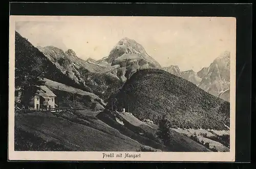 AK Predil, Berghütte mit Mangart
