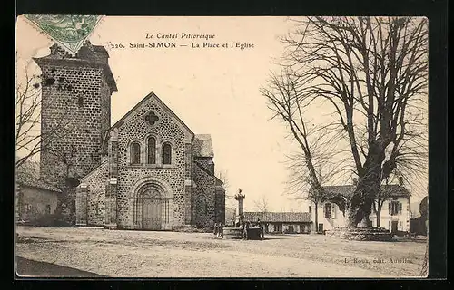 AK Saint-Simon, la Place et l'Eglise