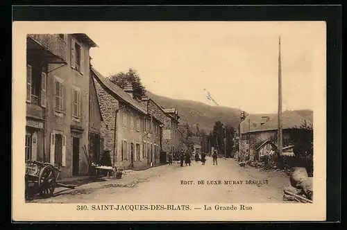 AK Saint-Jacques-des-Blats, la Grande Rue