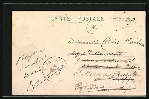 AK Rudez, le Village, Terminus de la route d'Aurillac à Mandailles