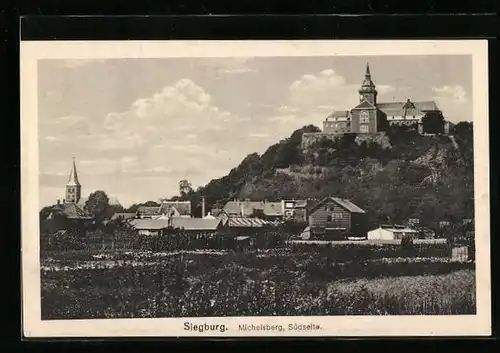 AK Siegburg, Michaelsberg von Süden gesehen