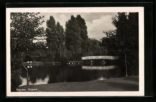 AK Berlin-Spandau, Idylle im Südpark