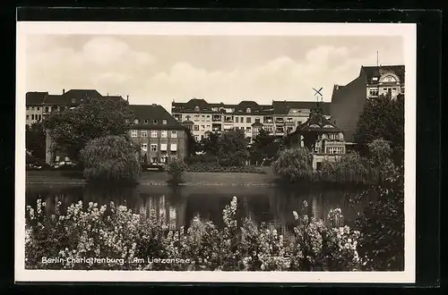 AK Berlin-Charlottenburg, Häuserpartie am Lietzensee