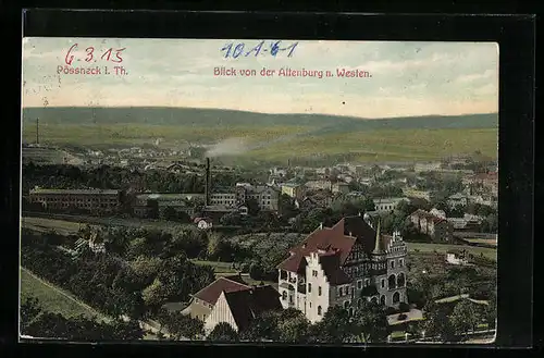AK Pössneck i. Th., Blick von der Altenburg nach Westen