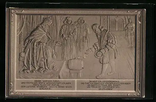 AK Berncastel a. d. Mosel, Relief in der Doktorweinstube