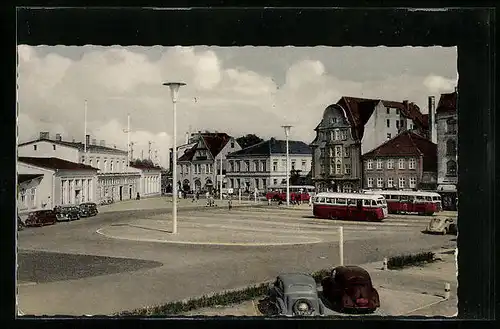 AK Neumünster, Bahnhof mit Busbahnhof