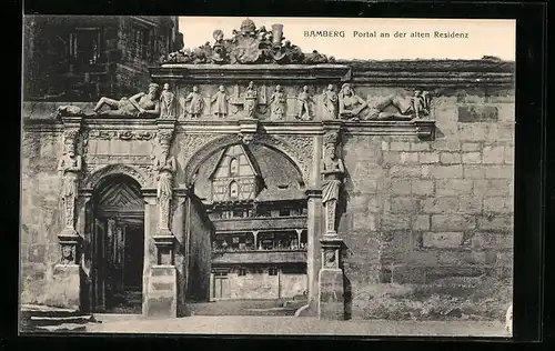 AK Bamberg, Portal an der alten Residenz