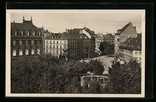 AK Karlsruhe, Ludwigsplatz aus der Vogelschau