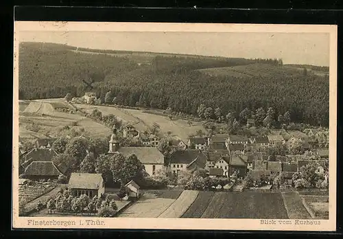 AK Finsterbergen i. Thür., Panoramablick vom Kurhaus