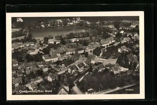 AK Georgenthal / Thür. Wald, Gesamtansicht, Luftbild