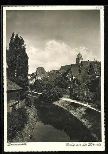 AK Donauwörth, Partie an der Wörnitz