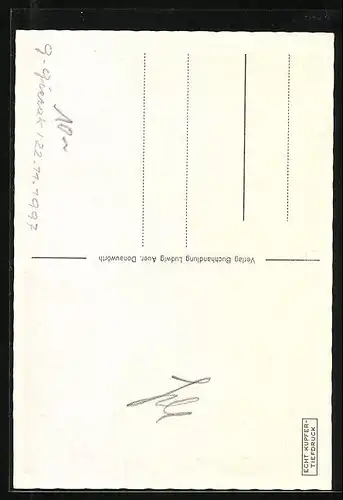 AK Donauwörth, Kleine Wörnitz mit Färbertörl