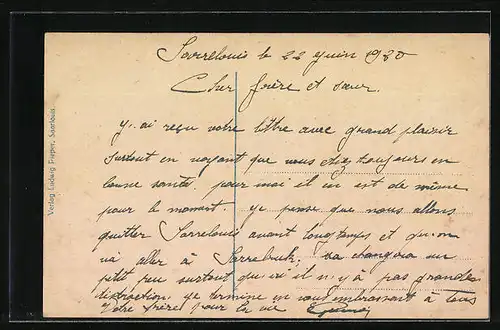 AK Saarlouis, Grosser Markt mit Kirche